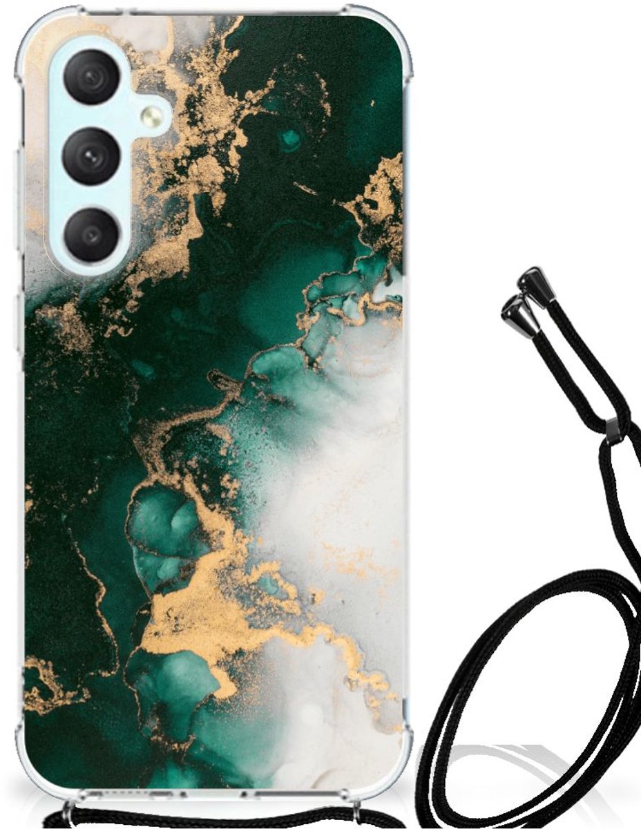 Anti-Shock Hoesje voor Samsung Galaxy S23 FE Marmer Groen