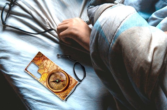 Coque de téléphone Coque Samsung Galaxy S23 Ultra avec bordure transparente Boussole