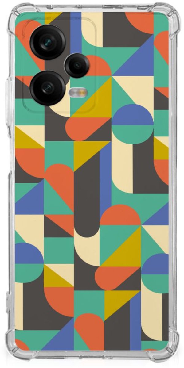 Xiaomi Redmi Note 12 Pro Doorzichtige Silicone Hoesje Funky Retro