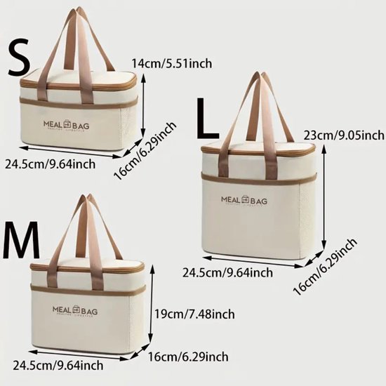Sac isotherme Nivard - Glacière - Éléments de refroidissement - Glacière - Voiture - Sac à lunch - Plage - Beige L