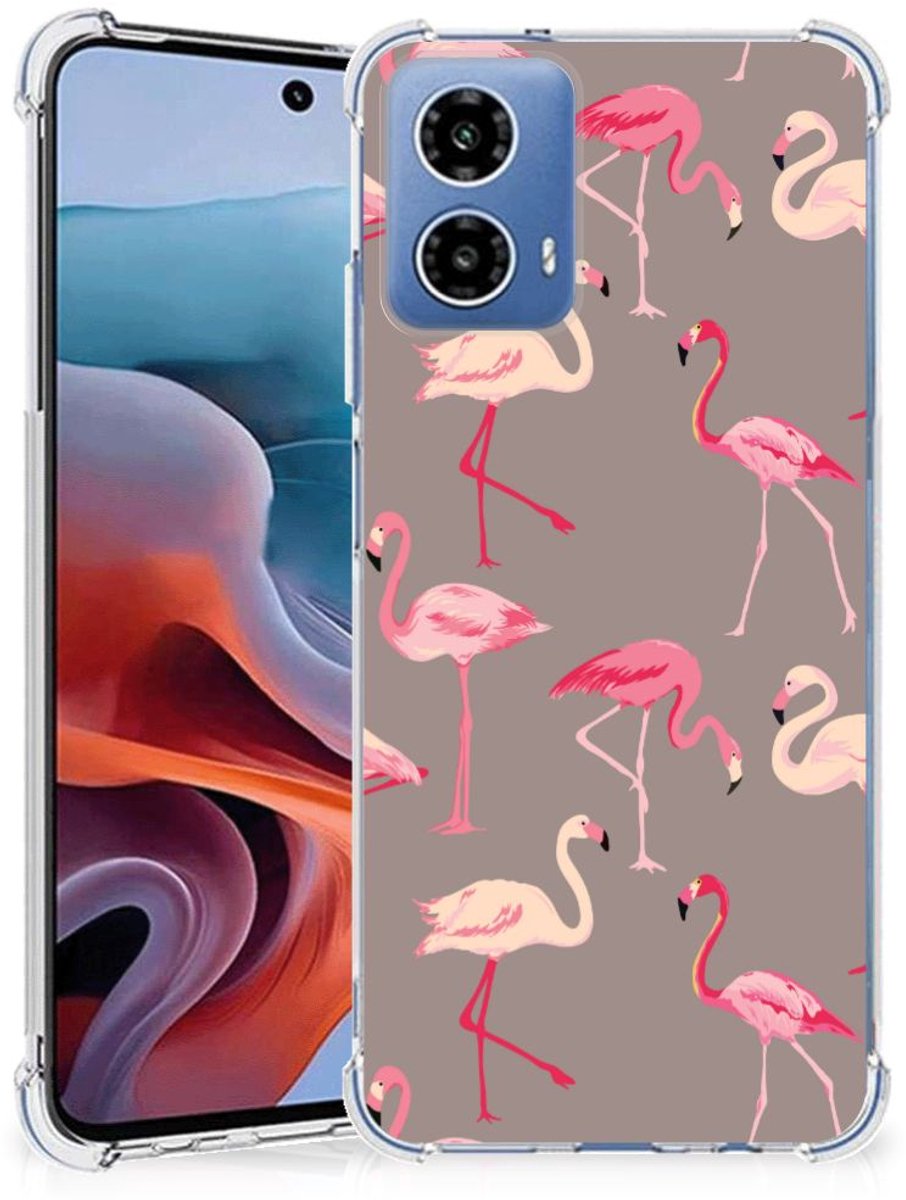 Motorola Moto G34 Case Anti-shock Flamingo