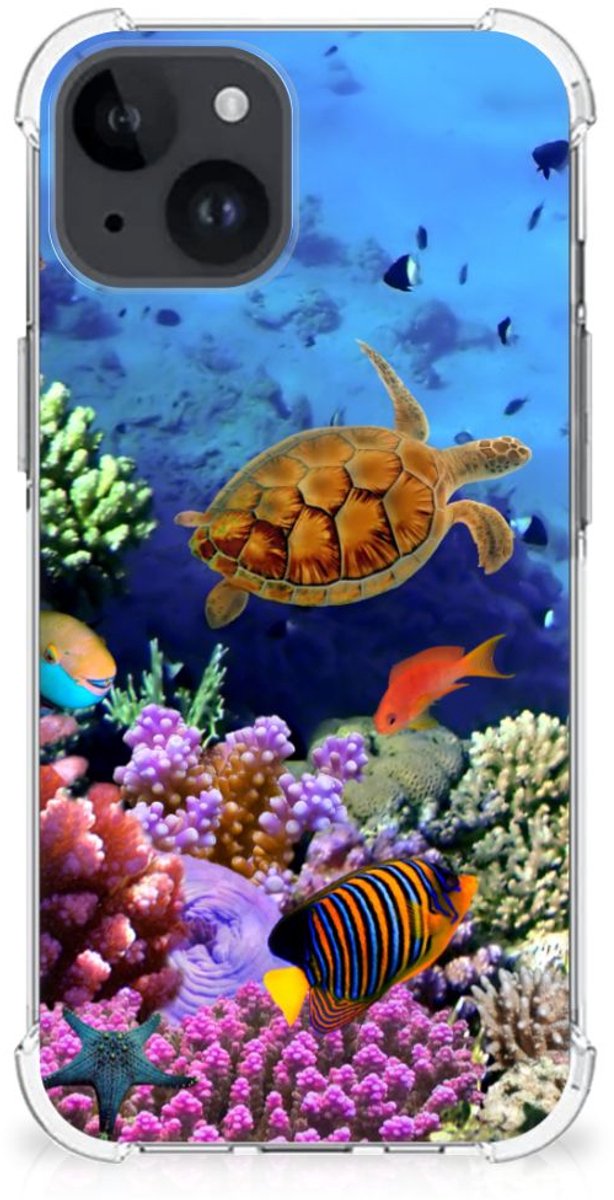 Back Cover voor iPhone 15 Plus Case Anti-shock Vissen