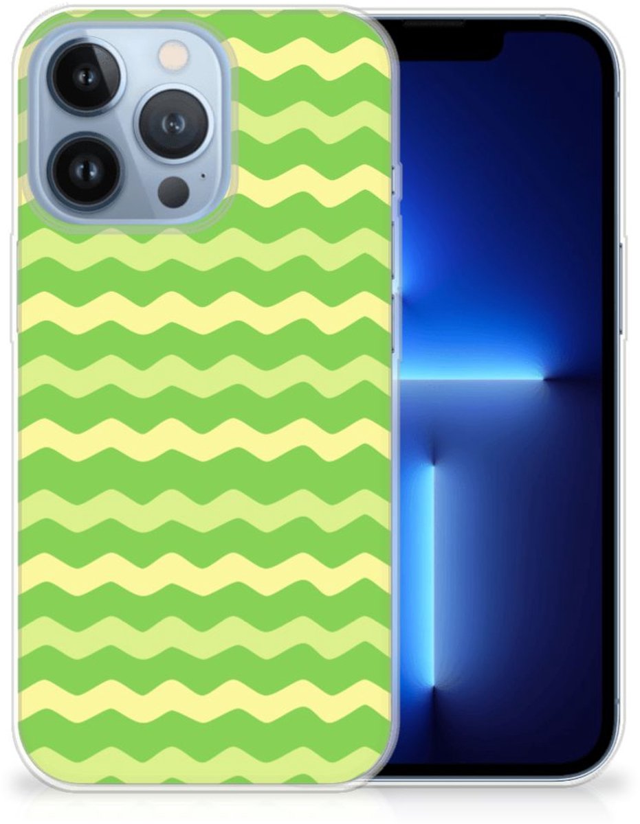 TPU Hoesje voor Apple iPhone 13 Pro TPU bumper Waves Green