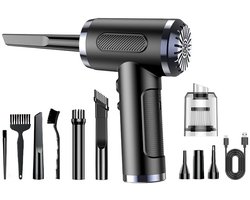Auto Stofzuiger Kruimeldief & Air Duster - 3 in 1 Handstofzuiger - Kruimelzuiger, Luchtbed Pomp & Stofblazer - Oplaadbaar