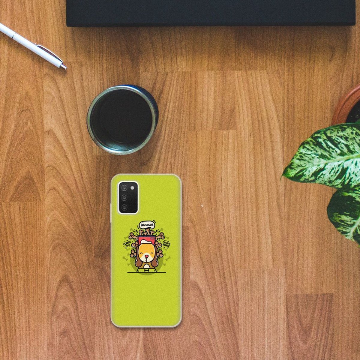 Samsung Galaxy A03S Telefoonhoesje met Naam Doggy Biscuit