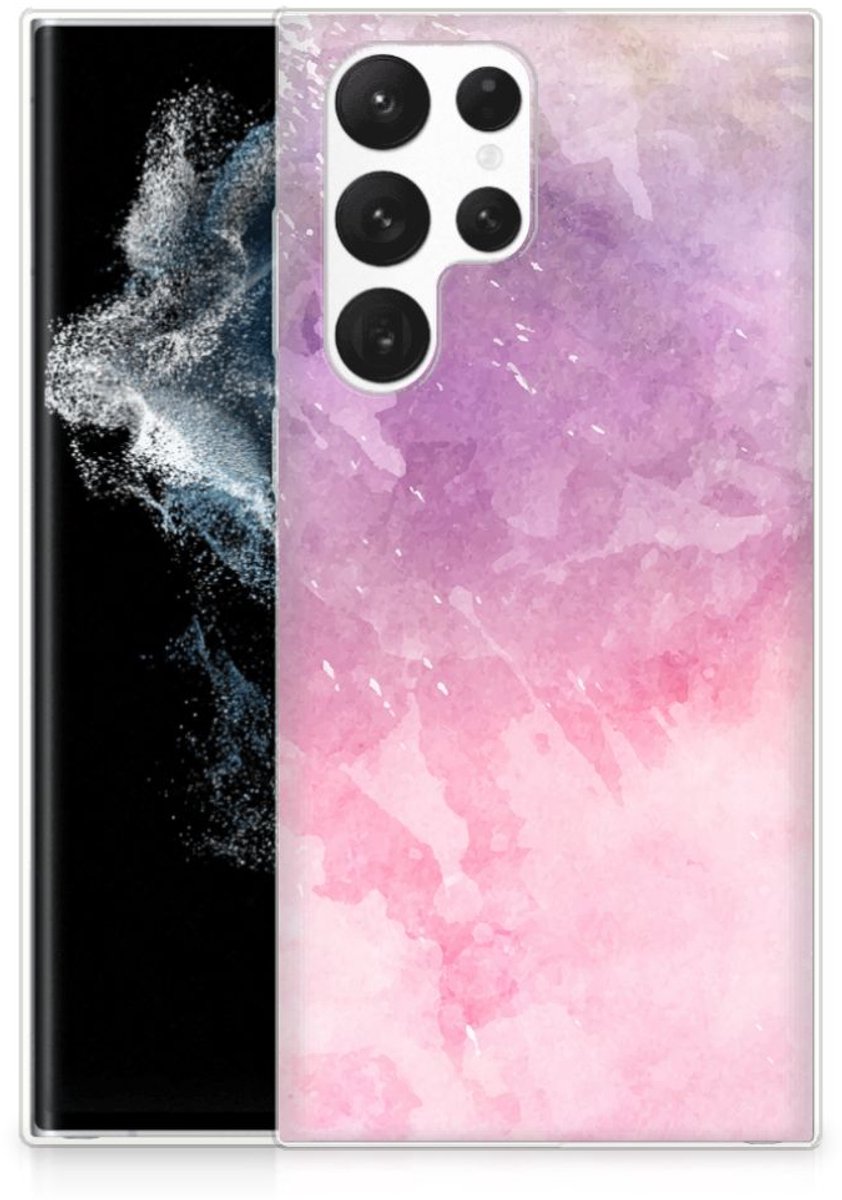 Hoesje maken Samsung Galaxy S22 Ultra Pink Purple Paint