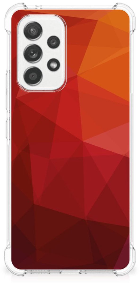 Shockproof Case voor Samsung Galaxy A53 5G Polygon Red