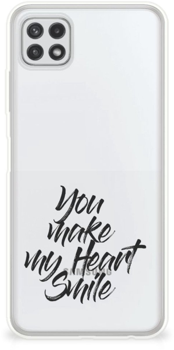 Samsung Galaxy A22 5G Siliconen hoesje met naam Heart Smile