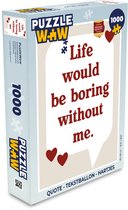 Puzzle Citation - Bulle de dialogue - Hartjes - Puzzle 1000 pièces adultes