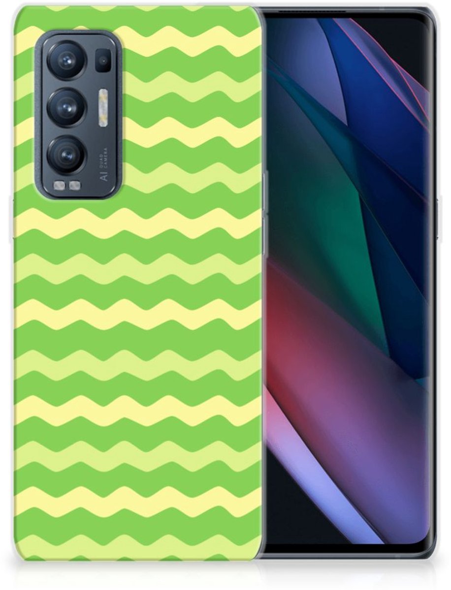 OPPO Find X3 Neo TPU bumper Waves Green