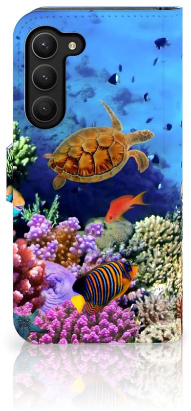 Case Cover pour Samsung Galaxy S23 Plus Portefeuille Pêche
