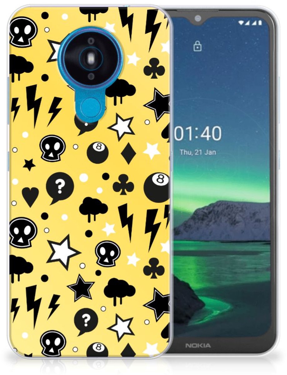 Silicone Back Case Nokia 1.4 Punk Geel