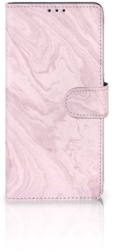 Étui pour téléphone portable OnePlus 9 Pro Flip Case Pink marbré