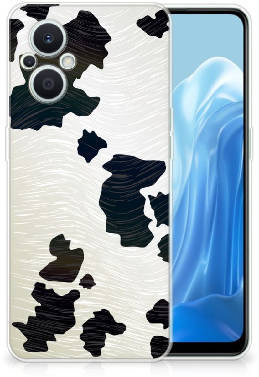OPPO Reno8 Lite TPU Hoesje Koeienvlekken