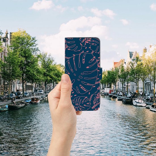 Portefeuille Samsung Galaxy A22 5G Coque Compatible avec Feuilles De Palmier