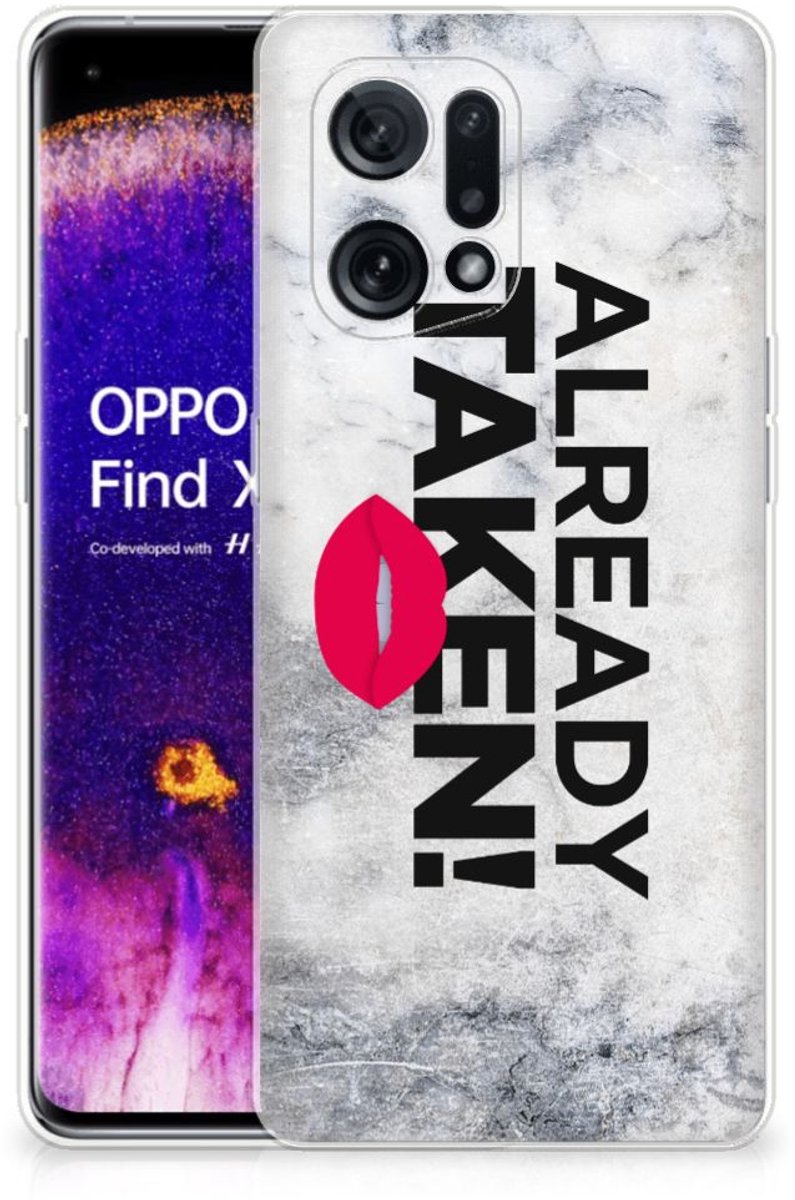 OPPO Find X5 Siliconen hoesje met naam Already Taken White
