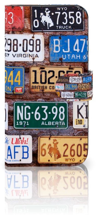 PU Premium Housse pour Samsung Galaxy S23 Portefeuille Plaques D'Immatriculation