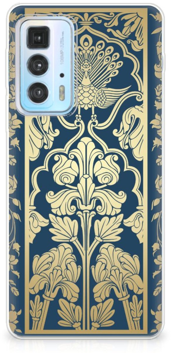 Motorola Edge 20 Pro TPU Case Beige Flowers