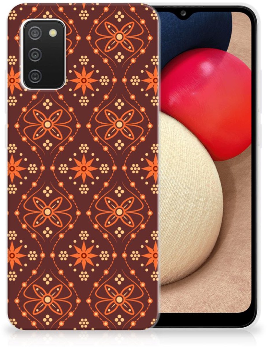 Samsung Galaxy A02s TPU bumper Batik Brown