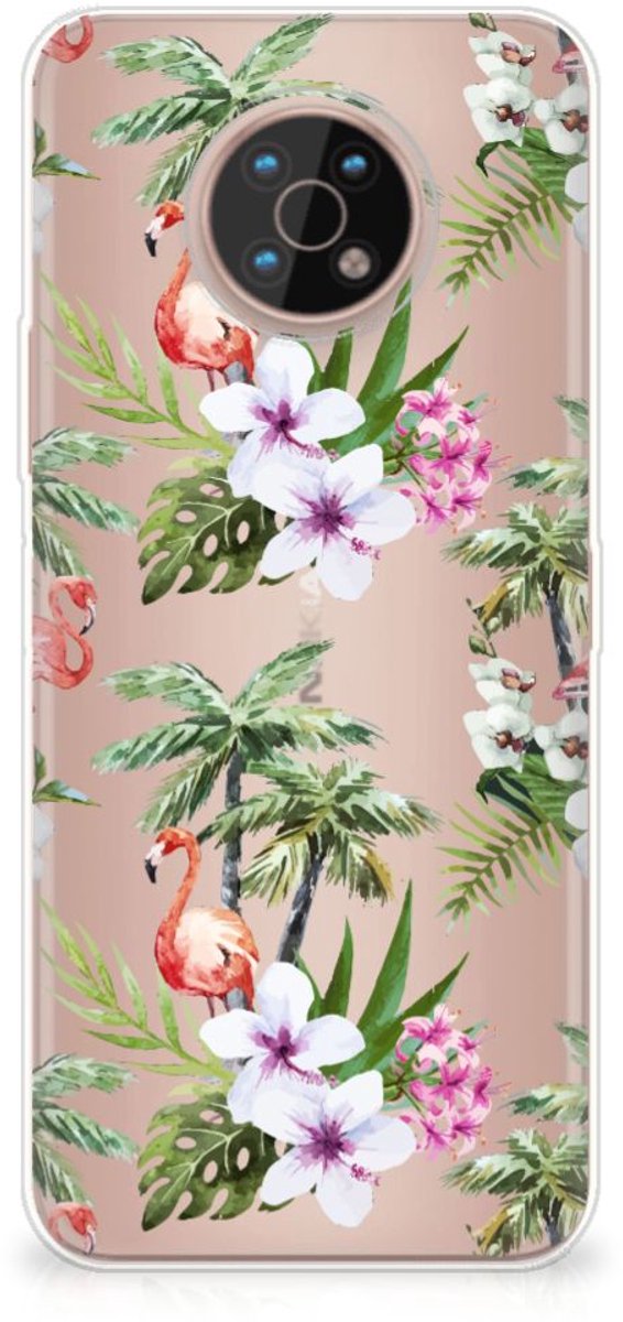 Nokia G50 TPU Hoesje Flamingo Palms
