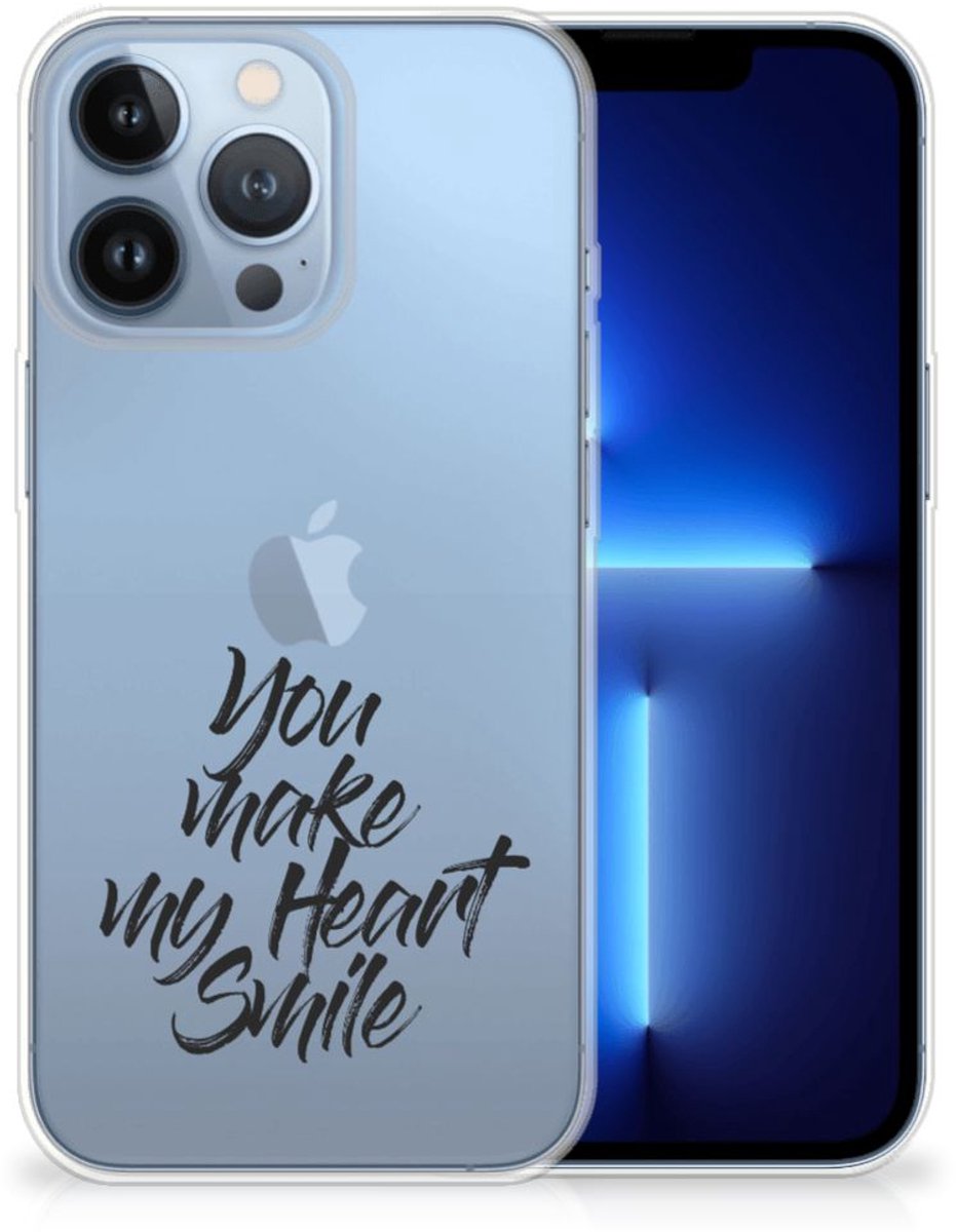 Apple iPhone 13 Pro Siliconen hoesje met naam Heart Smile