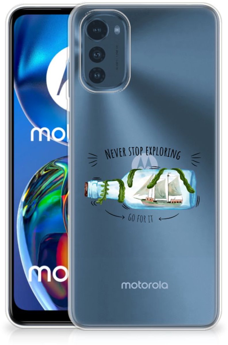 Motorola Moto E32/E32s Telefoonhoesje met Naam Boho Bottle