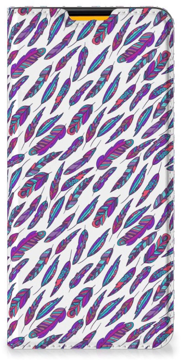 Samsung Galaxy M52 Hoesje met Magneet Feathers Color