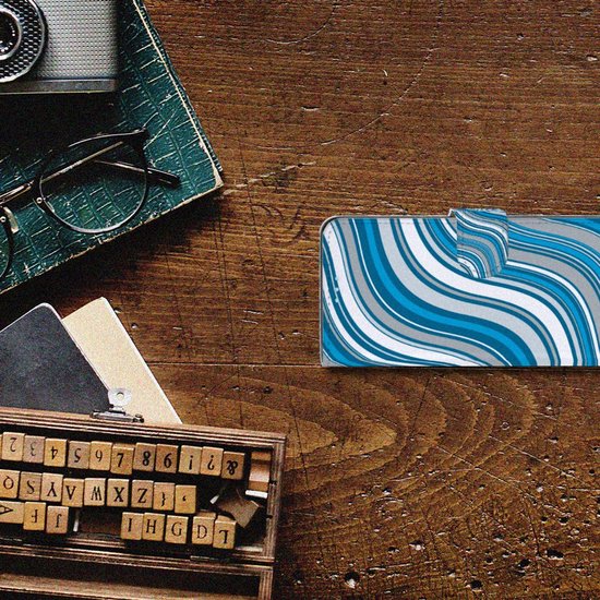 Book Case Sony Xperia 10 III Cover Waves Blue