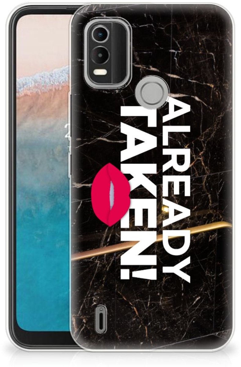 Nokia C21 Plus Siliconen hoesje met naam Already Taken Black