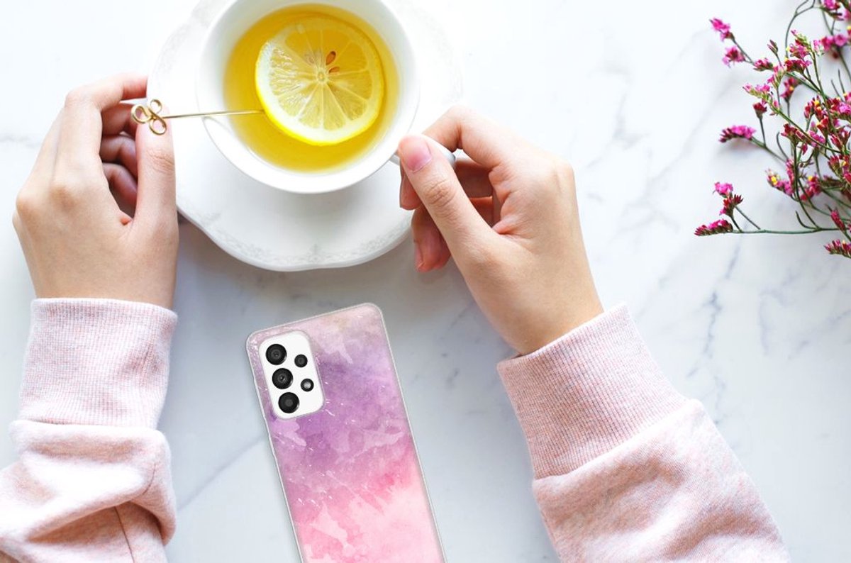 Hoesje maken Samsung Galaxy A33 5G Pink Purple Paint