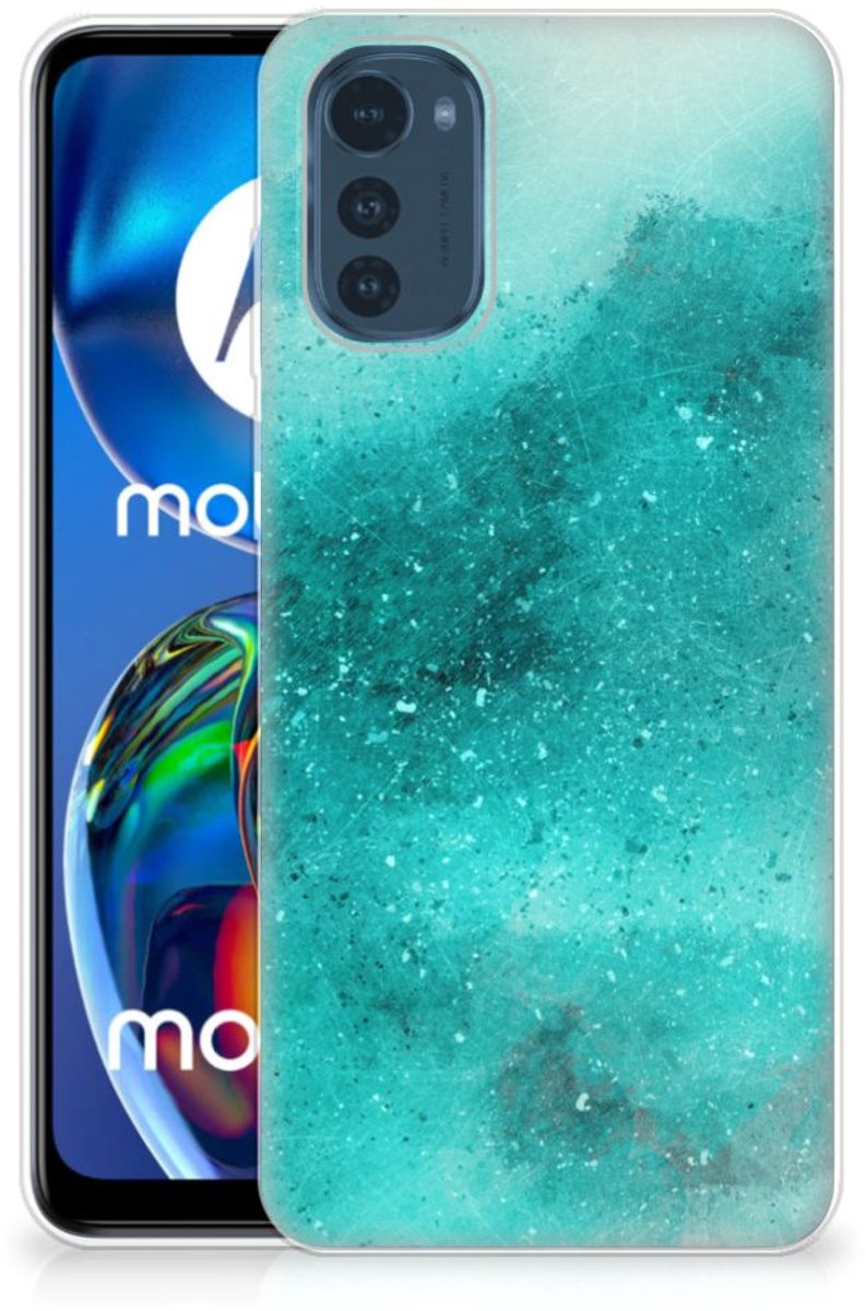 Hoesje maken Motorola Moto E32/E32s Painting Blue
