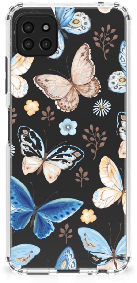 Case Anti-shock voor Samsung Galaxy A22 5G Vlinder