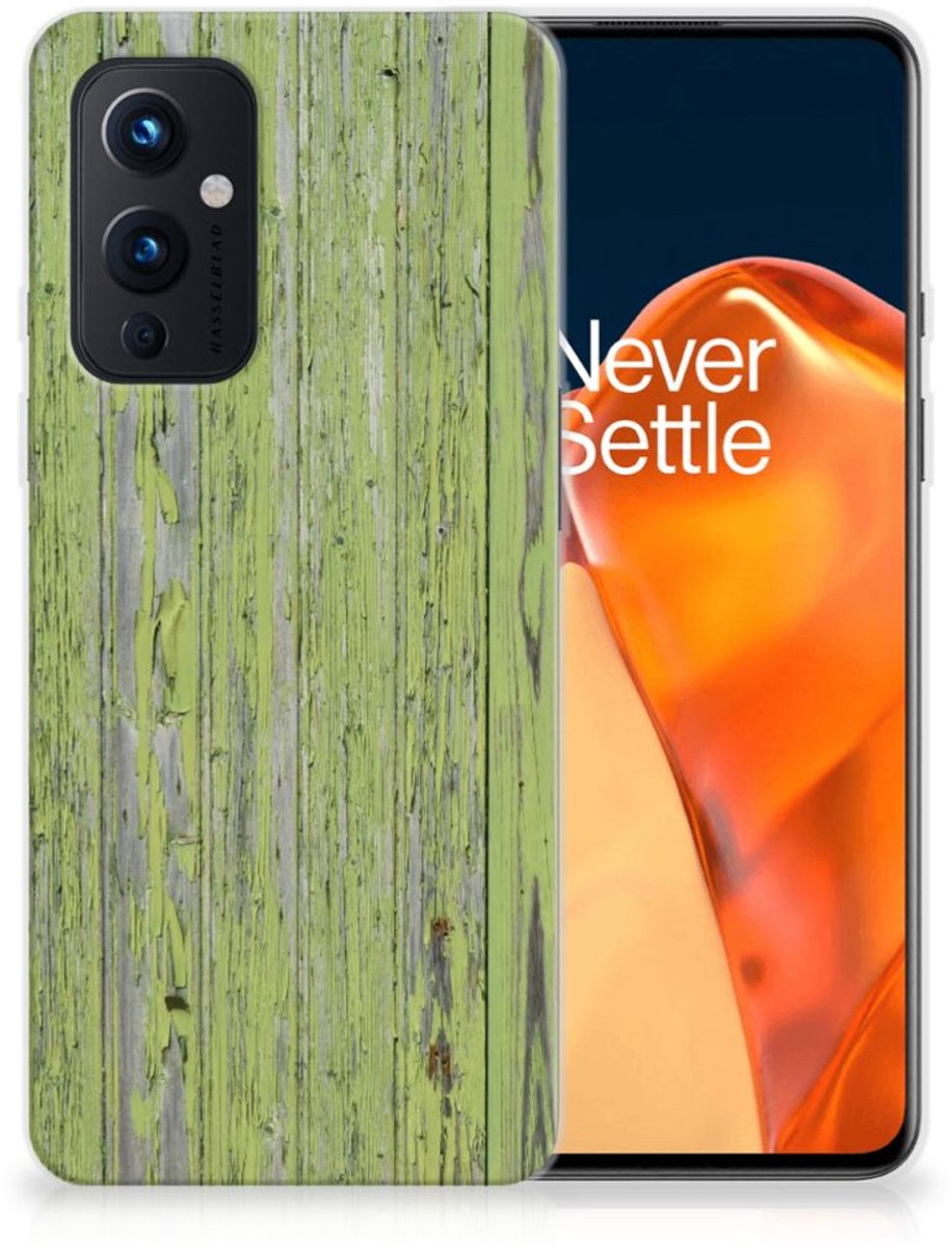 OnePlus 9 Bumper Hoesje Green Wood