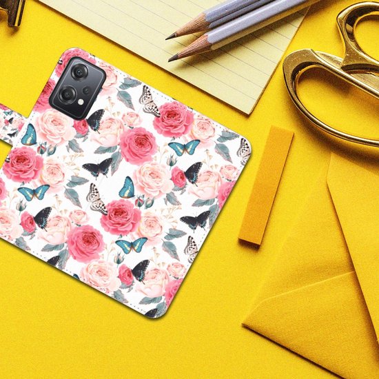 Coque OnePlus Nord CE 2 Lite Housse Coque pour Roses Papillon