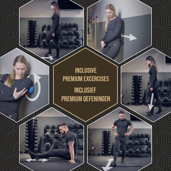 Inclusief Premium Oefeningen met vrouwen en mannen in sportkleding in een sportschool.