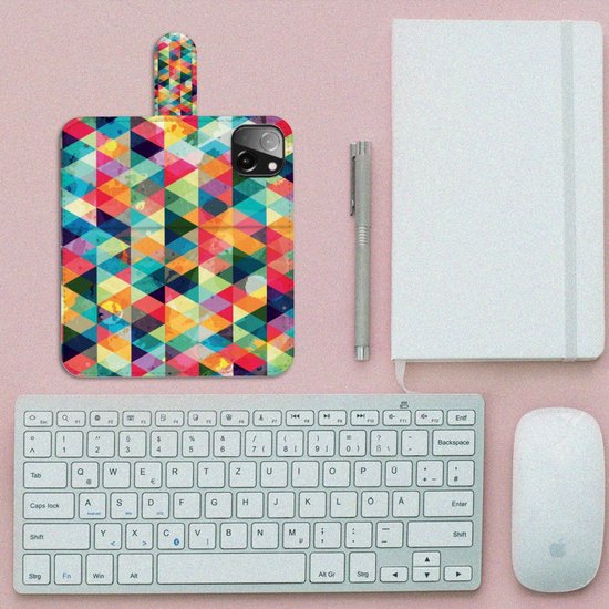 Boekhoesje voor iPhone 13 Mini Telefoon Hoesje Geruit