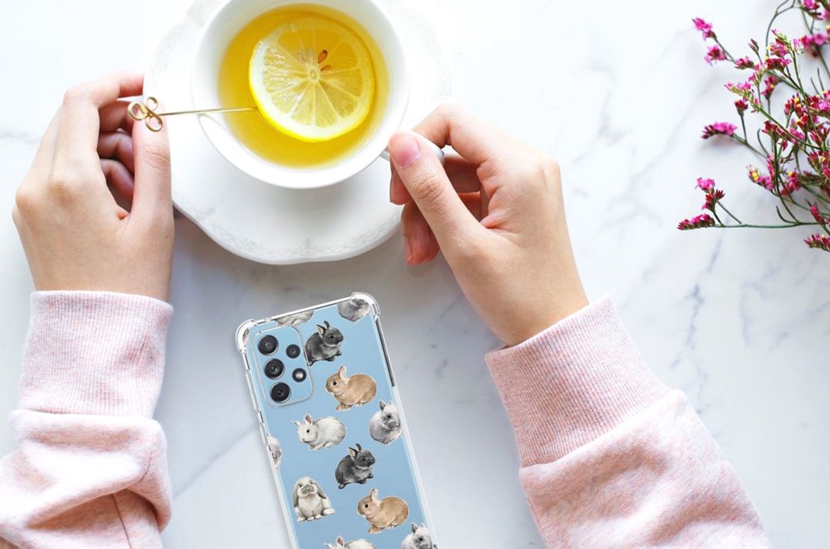 Case Anti-shock voor Samsung Galaxy A73 Konijntjes