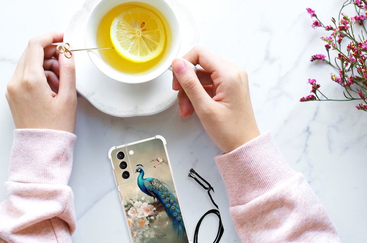 Case Anti-shock voor Samsung Galaxy S21 FE Vintage Pauwen