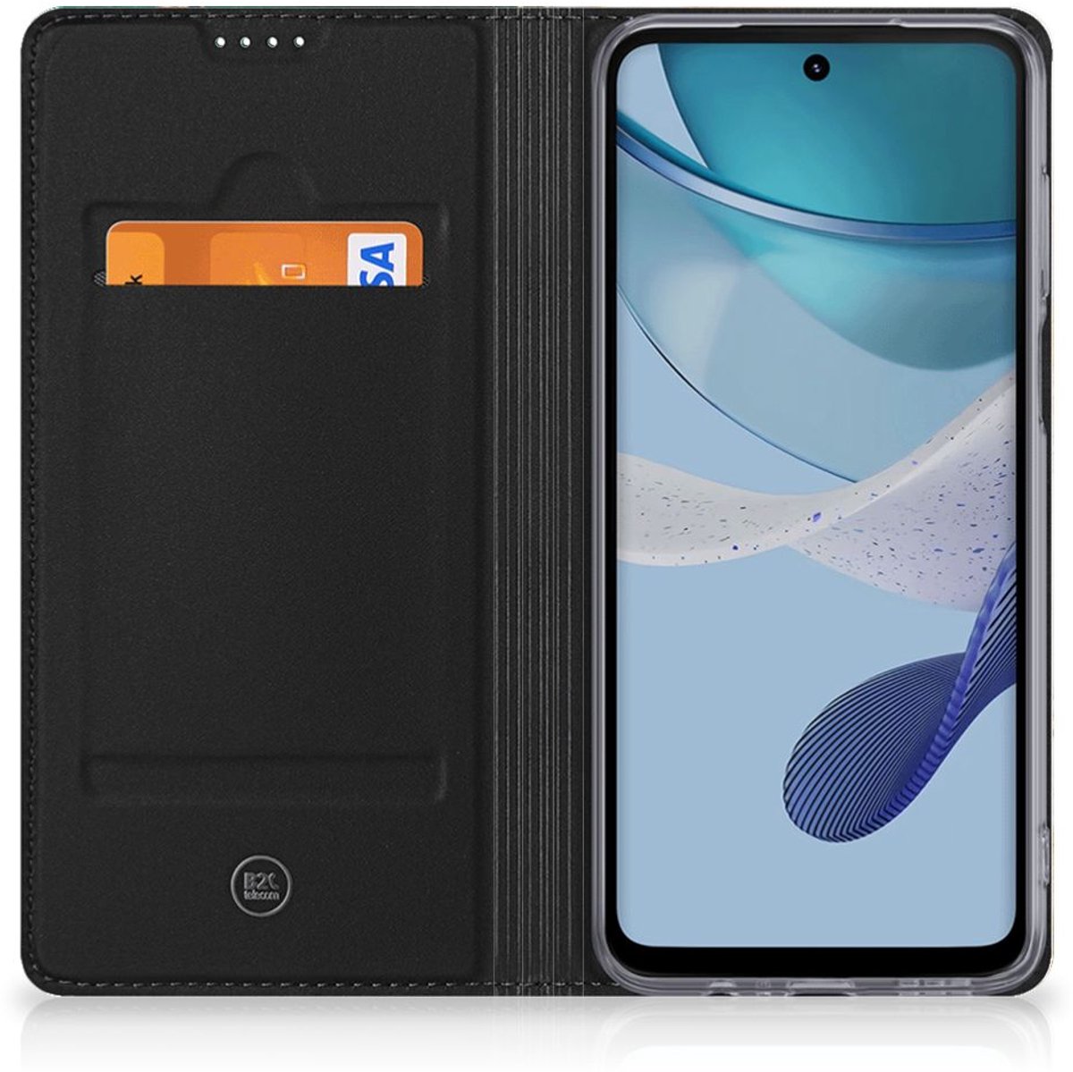 Standcase voor Motorola Moto G53 Marmer Groen