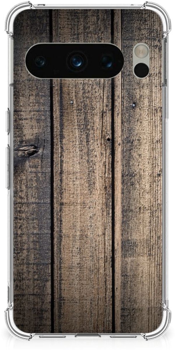 Google Pixel 8 Pro Stevig Telefoonhoesje Steigerhout