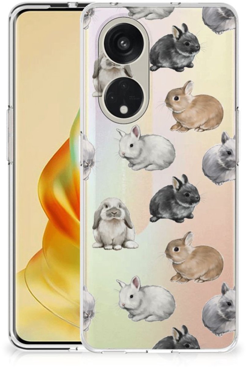 TPU Hoesje voor OPPO Reno8 T 5G Konijntjes