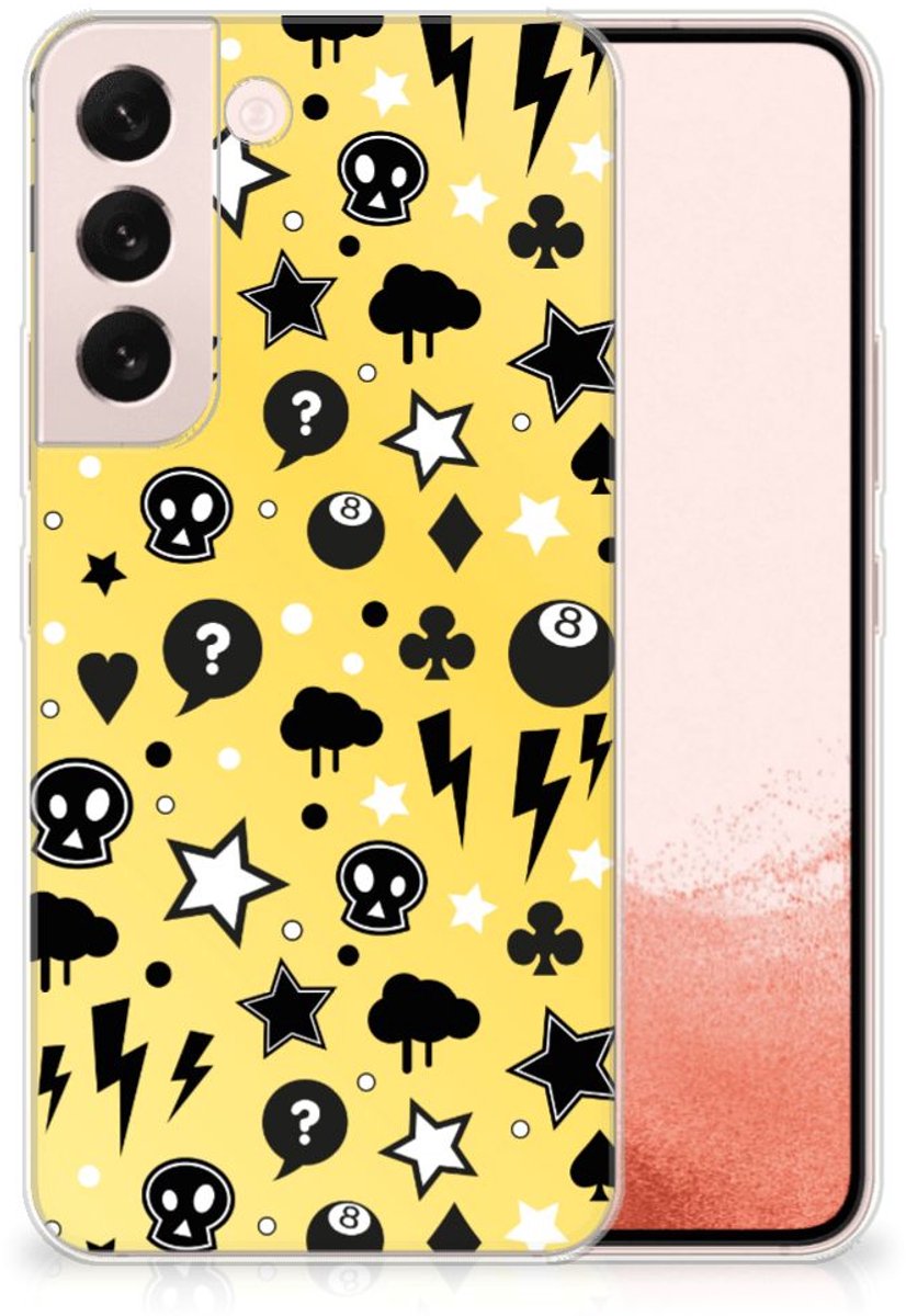 Silicone Back Case Samsung Galaxy S22 Punk Geel