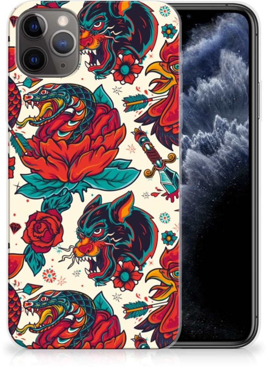 Siliconen Hoesje met foto voor Apple iPhone 11 Pro Max Old Skool