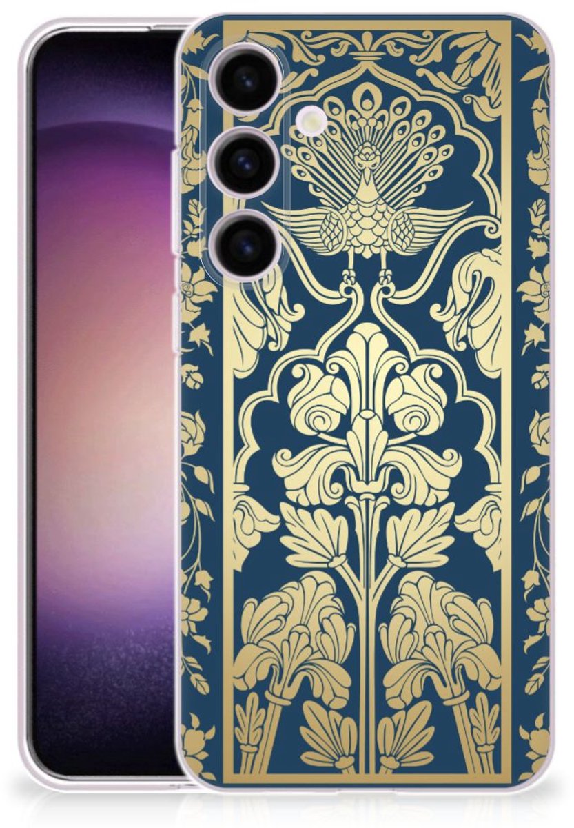 Samsung Galaxy S24 TPU Case Beige Flowers