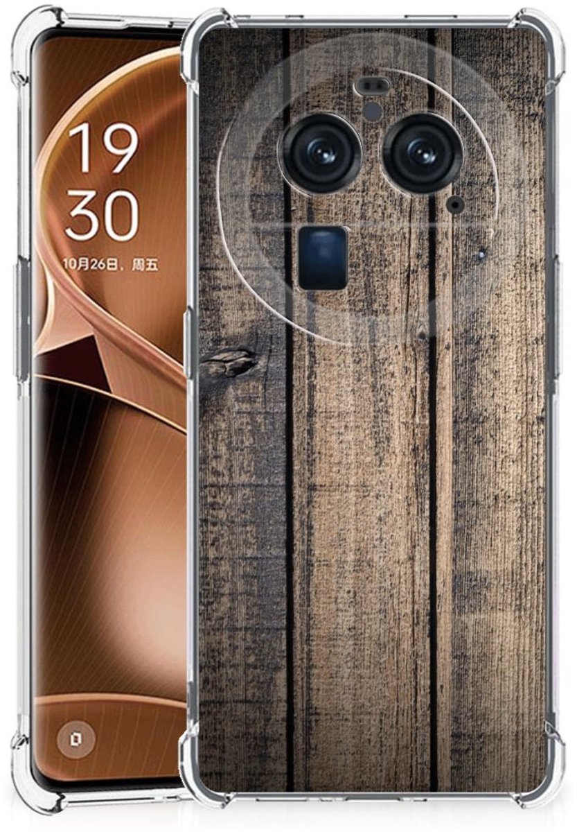 OPPO Find X6 Pro Stevig Telefoonhoesje Steigerhout