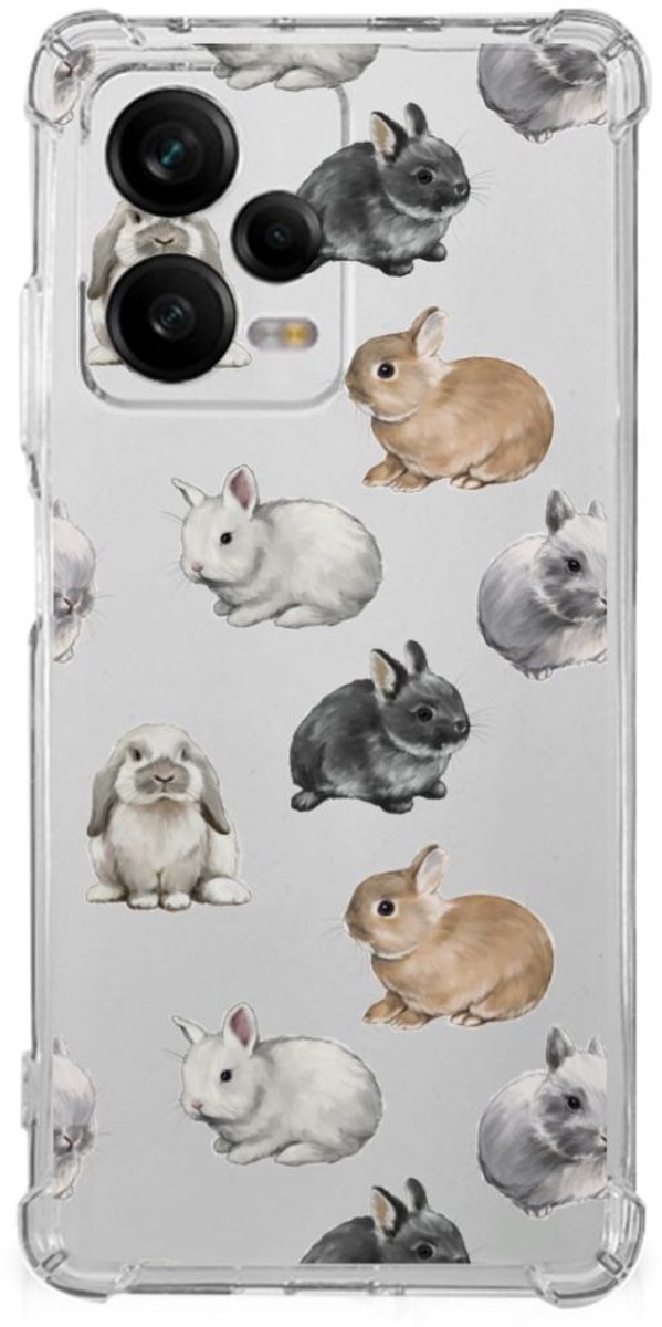 Case Anti-shock voor Xiaomi Redmi Note 12 Pro Konijntjes