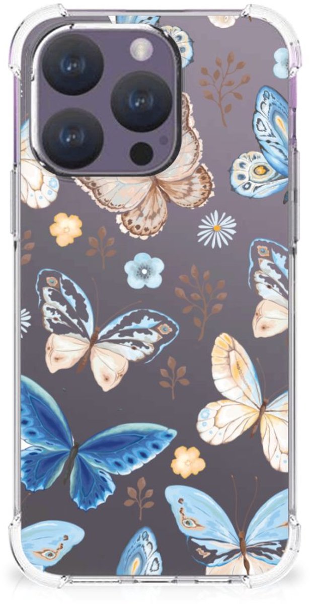 Case Anti-shock voor iPhone 15 Pro Vlinder