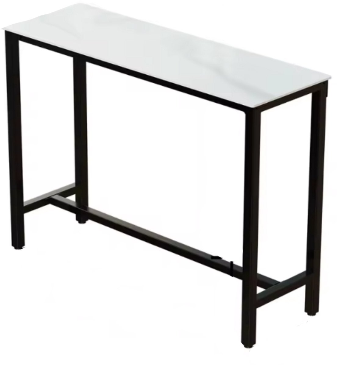 RM Store® - Moderne Bartafel - Stenen Tafel - Pub Tafel - Eettafel - Zwart Metalen Frame -