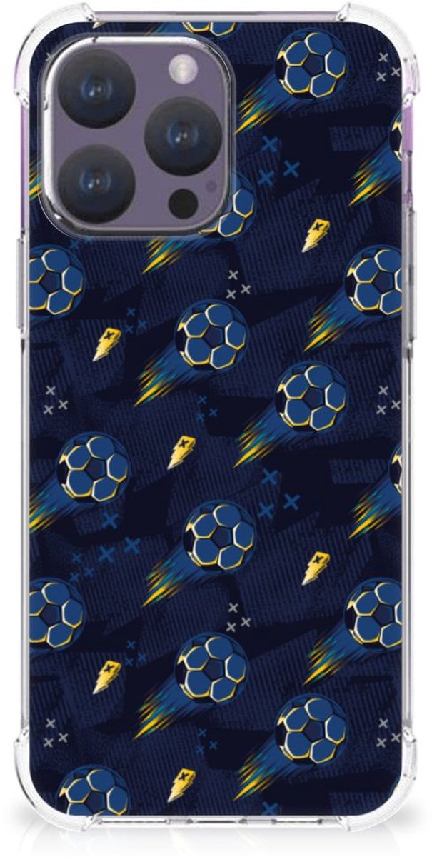 Doorzichtige Silicone Hoesje voor iPhone 15 Pro Max Voetbal