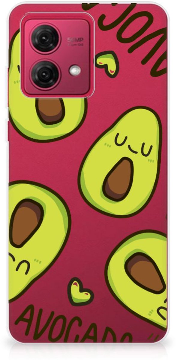 Motorola Moto G84 Telefoonhoesje met Naam Avocado Singing